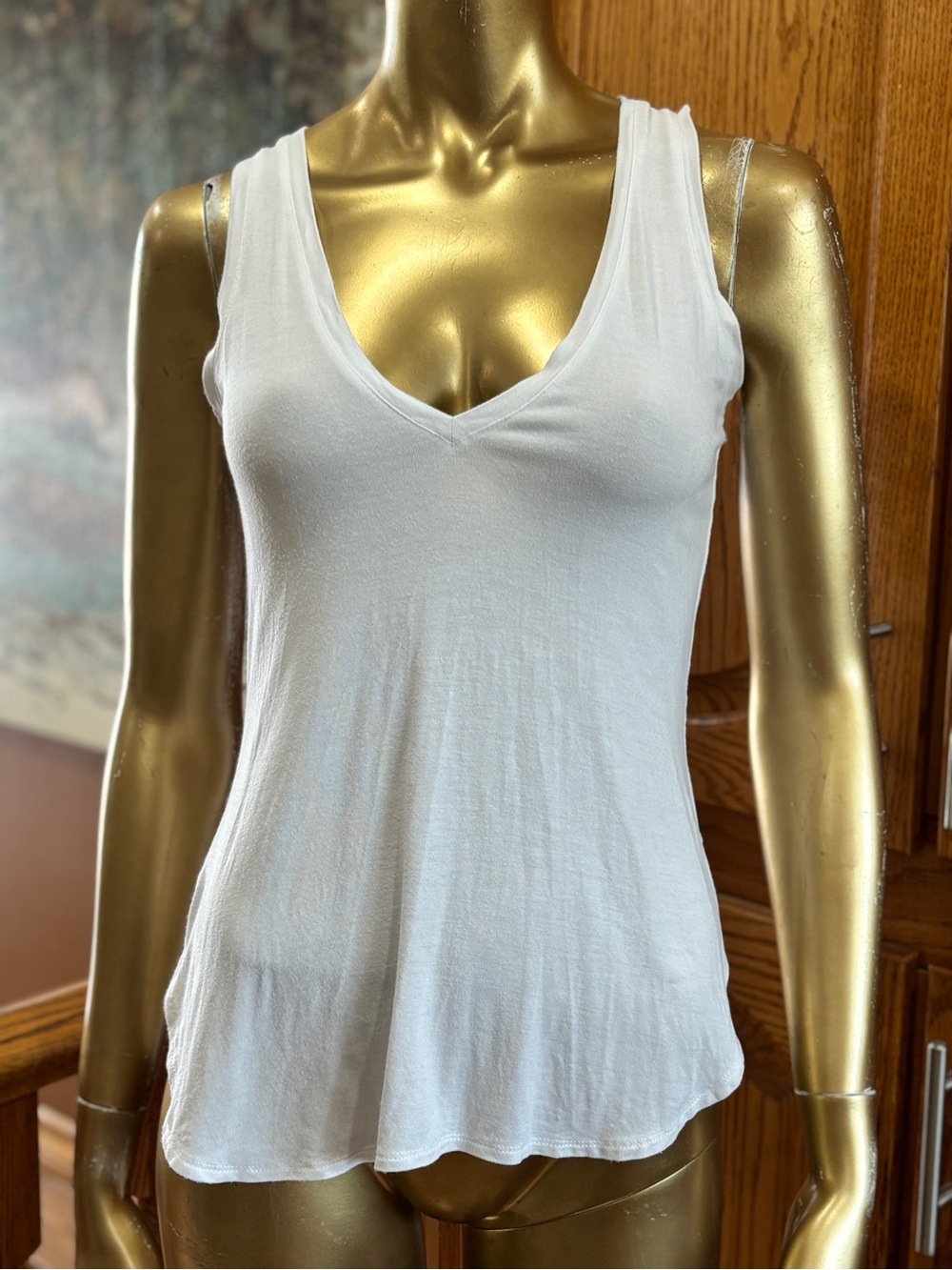 Babaton White V-Neck Tank Top - Sleeveless Layering Essential